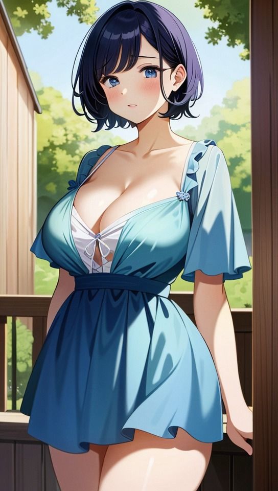 僕の彼女は青髪で巨乳_1