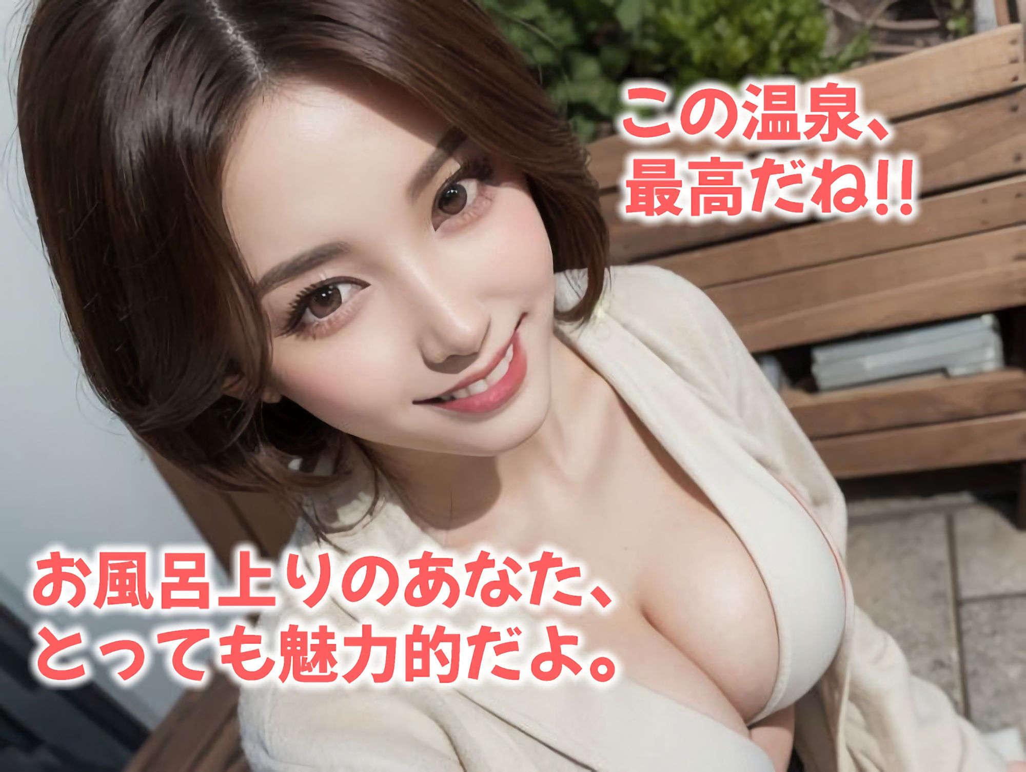 【高画質】「お風呂気持ちよかったね！」バスローブ姿の湯上り美女〜かわいくてセクシーなAI写真集vol.21（全308ページ）_1