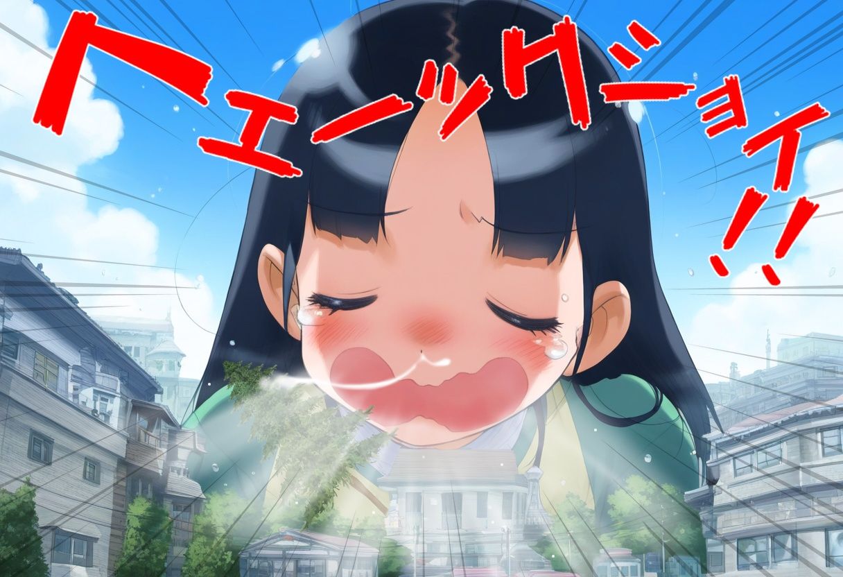 巨大娘くしゃみ集/ Giantess Sneeze collection_2