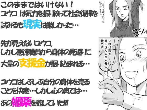 夫が意識不明になって塞ぎこんだ若妻に支援団体の職員が媚薬を盛って性奴●化する話 Lv2_2