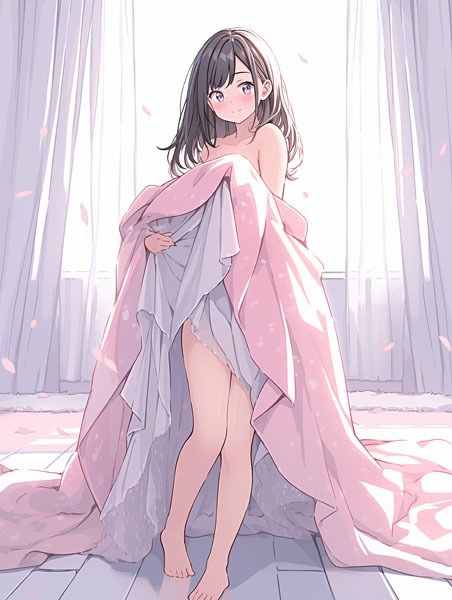 ドレス美少女27 裸よりエッチな裸シーツの女の子_7