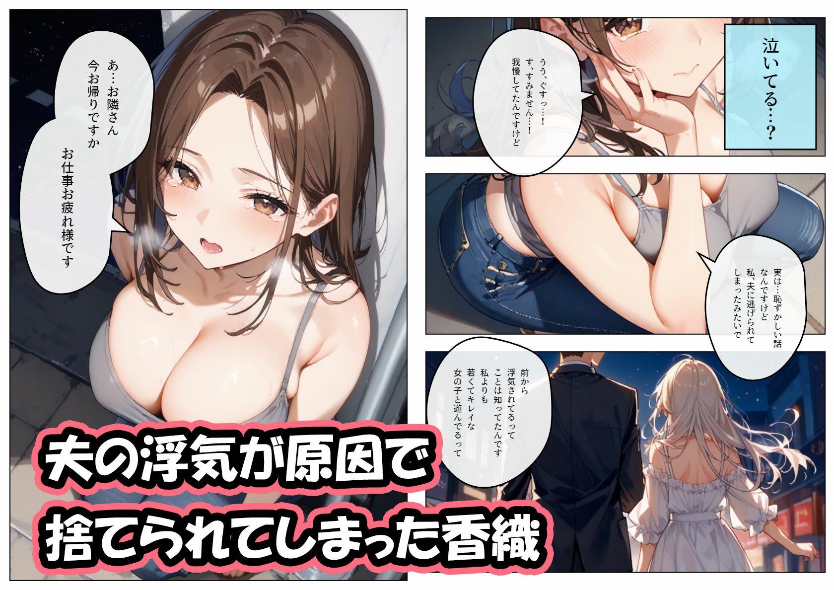 【コミック版】夫に浮気された隣に住む爆乳美人妻の仕返しえっち〜強○NTR中出しでおちんぽ上書き〜_1