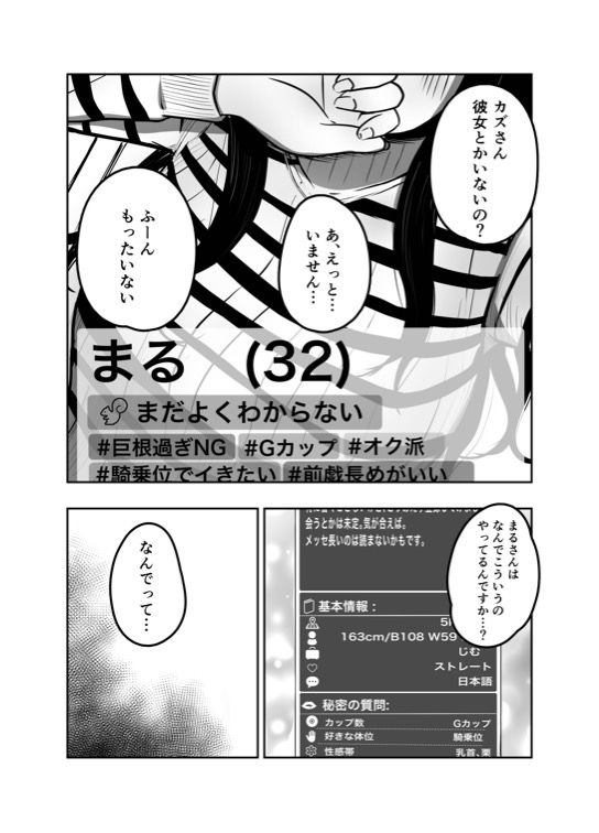 マッチングアプリで知り合ったどすけべ爆乳三十路女とバキバキに性交渉する話_1