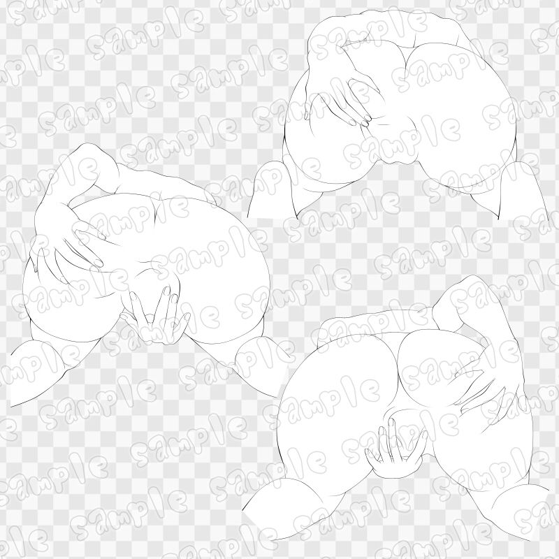 線画素材集［手］22_1