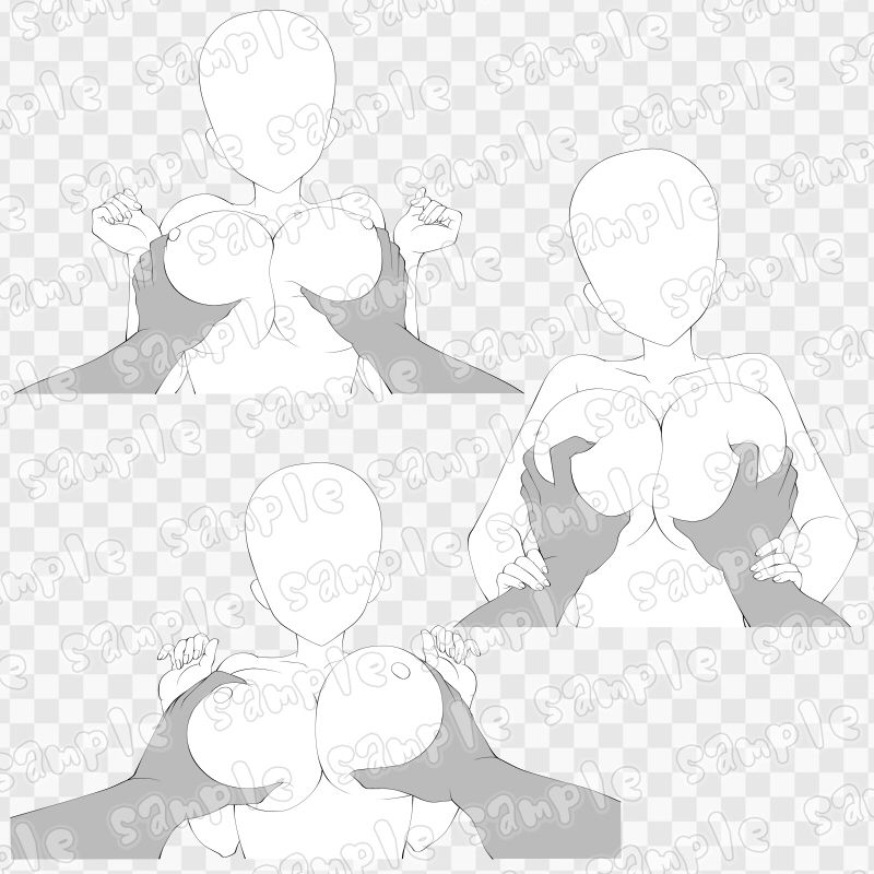 線画素材集［手］64_1