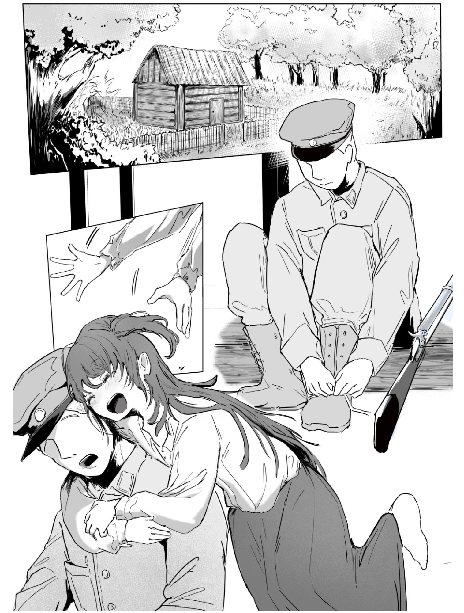 戦時下で妻と娘が略奪凌●レ●プされる話_1