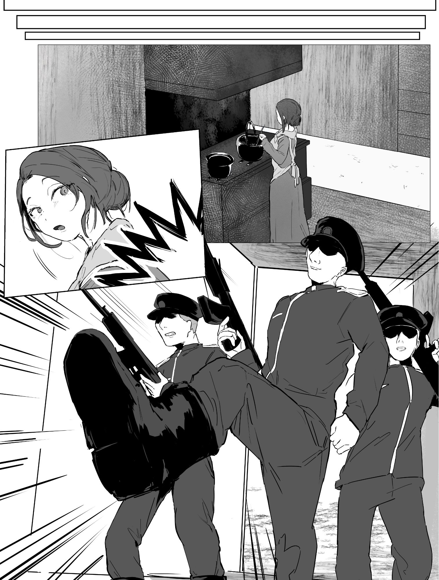 戦時下で妻と娘が略奪凌●レ●プされる話_4